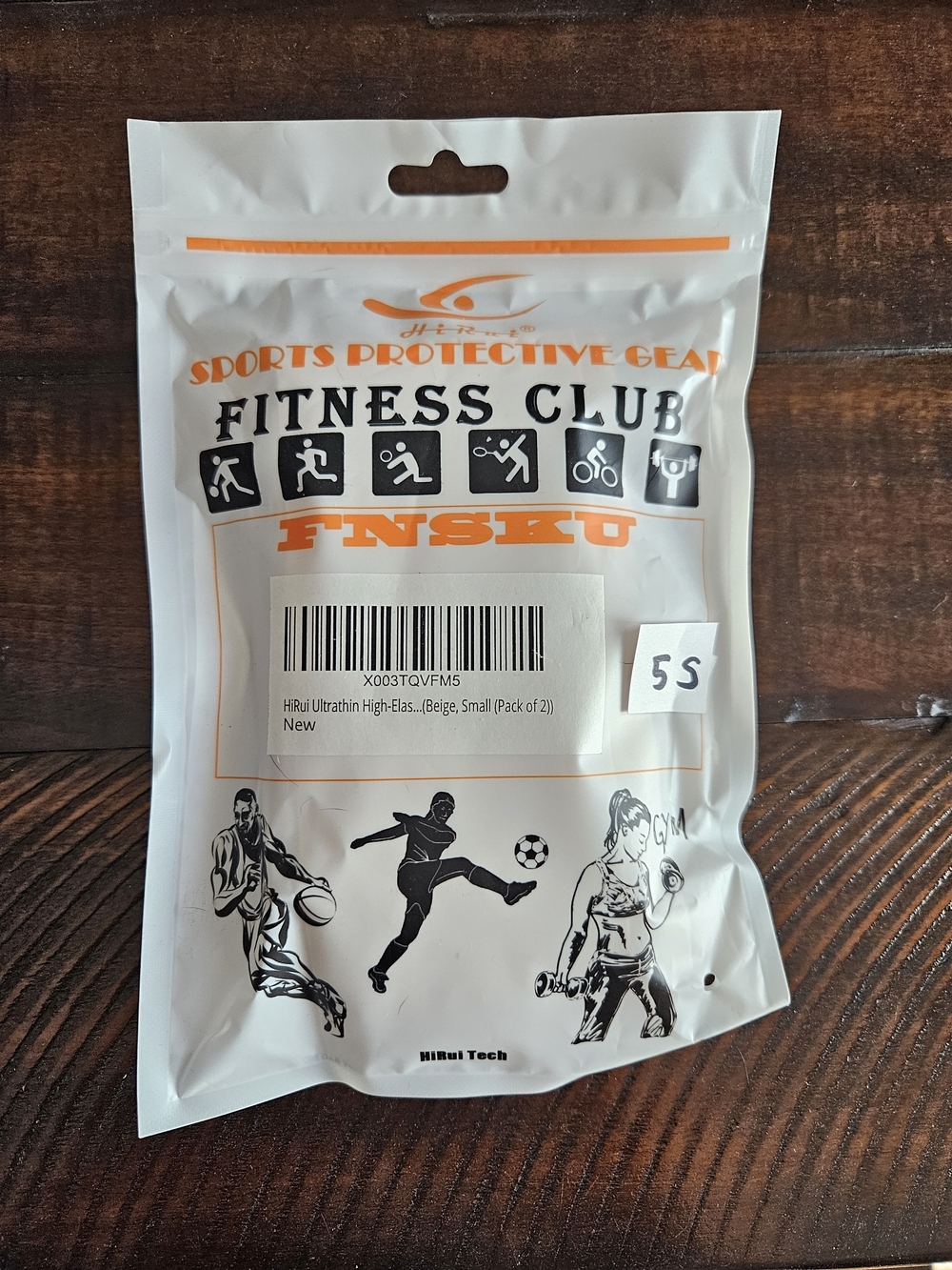 Fitness Club High-Elastic Joint Support - Beige, Small (2 Pack)